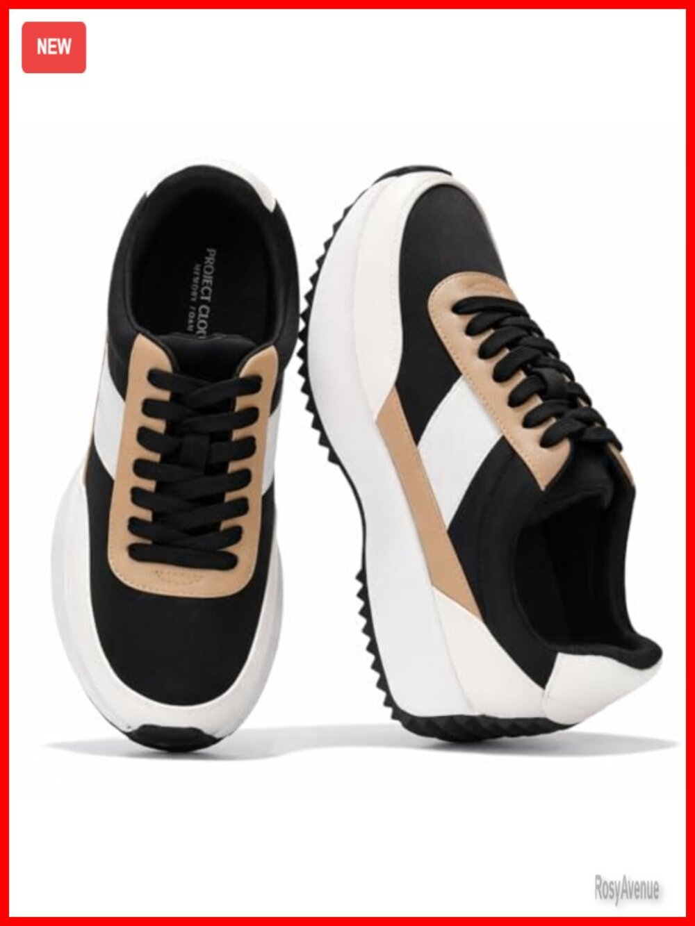Womens Memory Foam Lace Up Sneakers Lightweight Slip Resistant